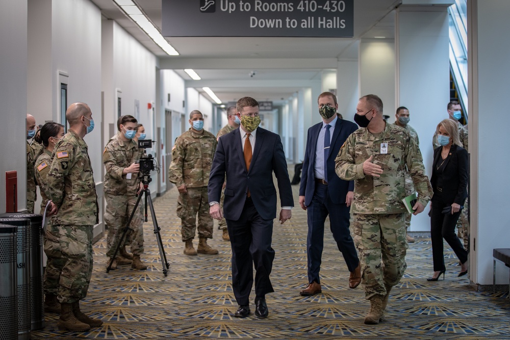 Unites States Secretary of the Army visits the TCF Center