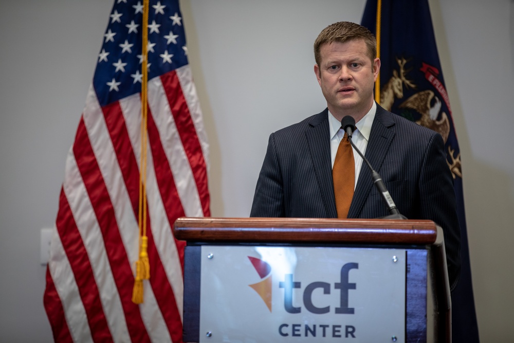 Unites States Secretary of the Army visits the TCF Center