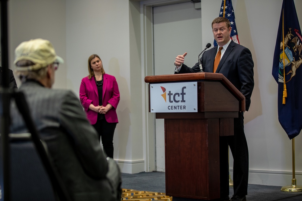 Unites States Secretary of the Army visits the TCF Center