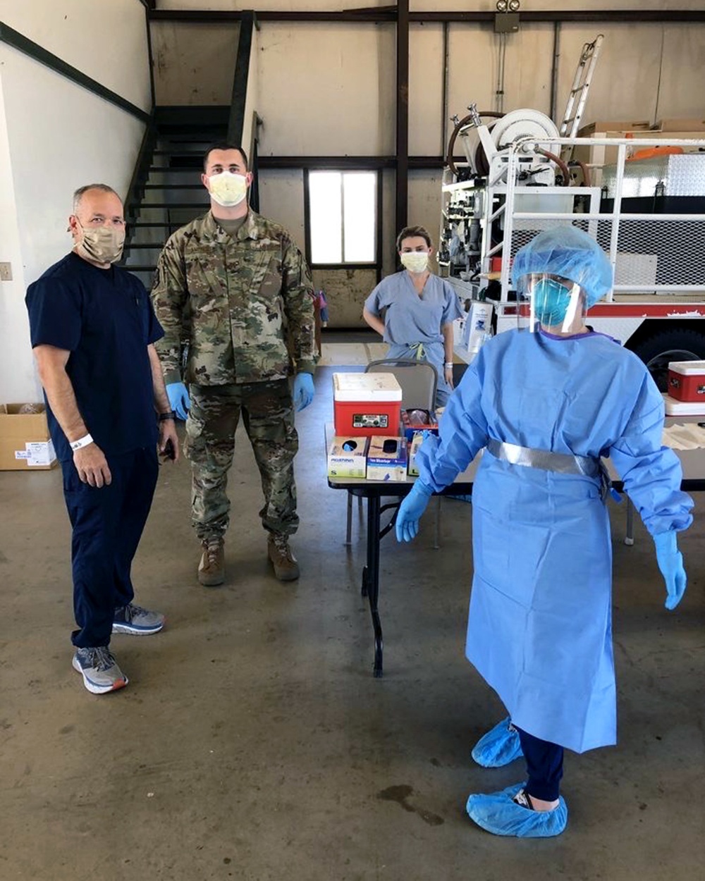 149th Medical Group members assist in medical testing for COVID-19 response