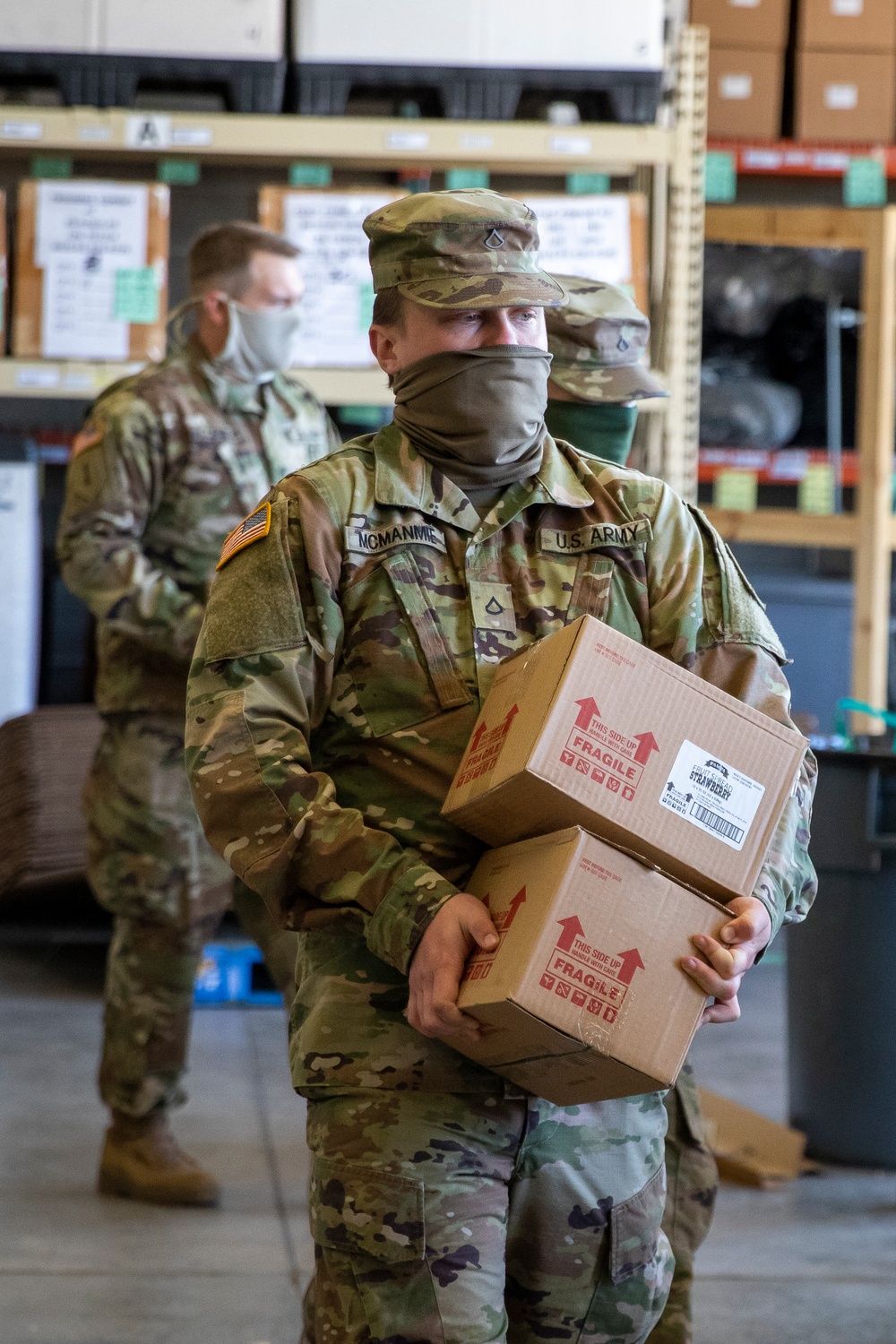 Nebraska National Guard supports food bank operations