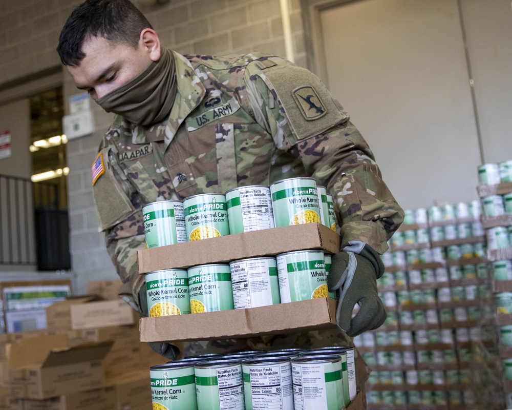 Nebraska National Guard supports food bank operations