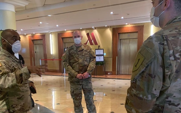 13th ESC Briefs 1ID Sustianment on COVID-19 mission