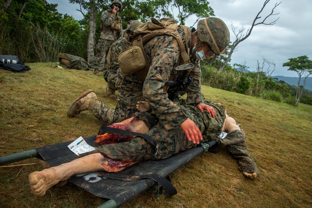 3rd Light Armored Reconnaissance Battalion conducts casualty evacuation drills