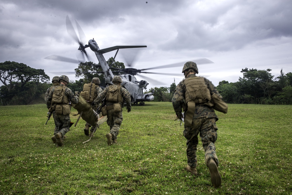 3rd Light Armored Reconnaissance Battalion conducts casualty evacuation drills