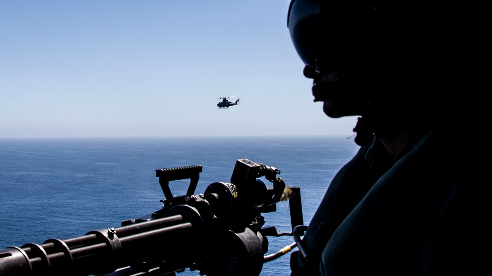 Marines conduct aerial gunnery training over San Clemente Island