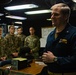 31st MEU Marine honored by Rear Adm. Kacher aboard USS America