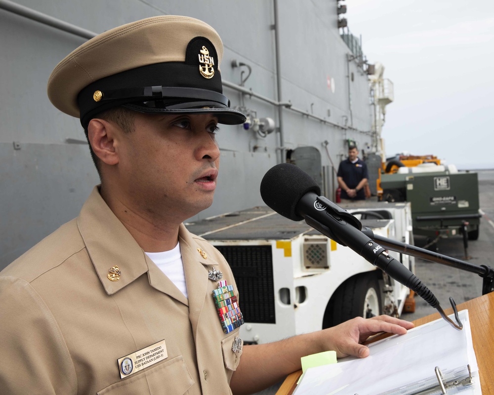 USS BATAAN (LHD 5) Bataan Death March Remembrance Ceremony