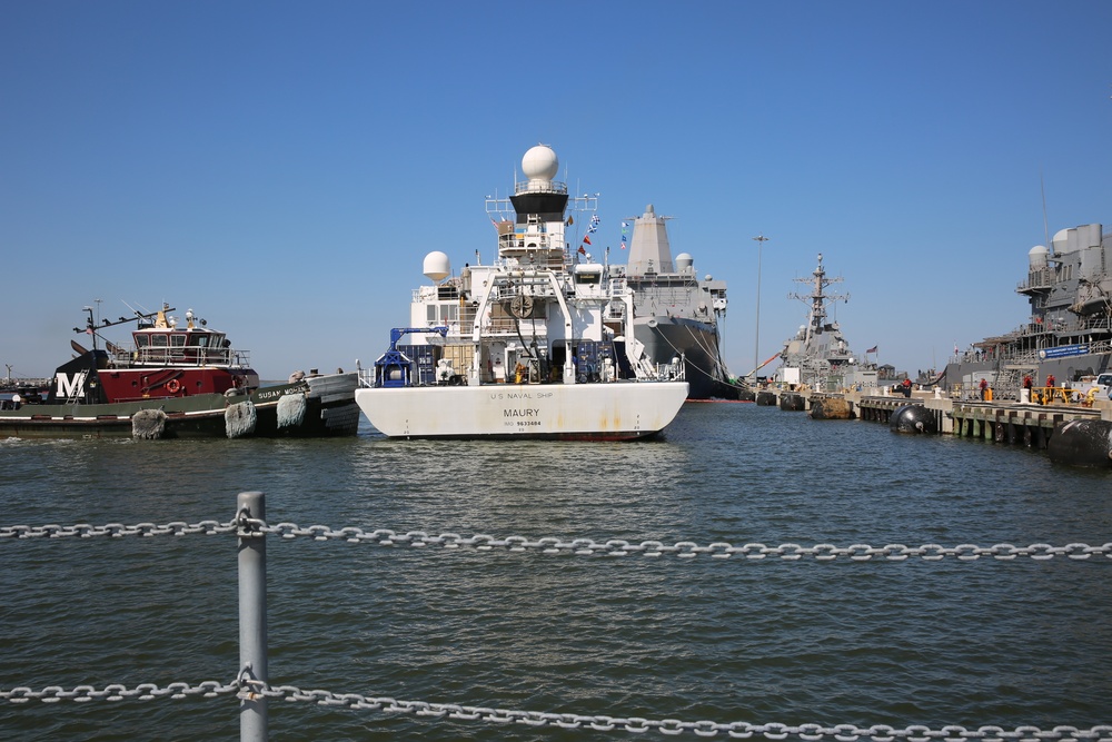 USNS Maury Returns to Norfolk after 10 Month Deployment