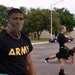 Army social distances at PT session