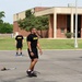 Army social distances at PT session