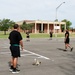Army social distances at PT session