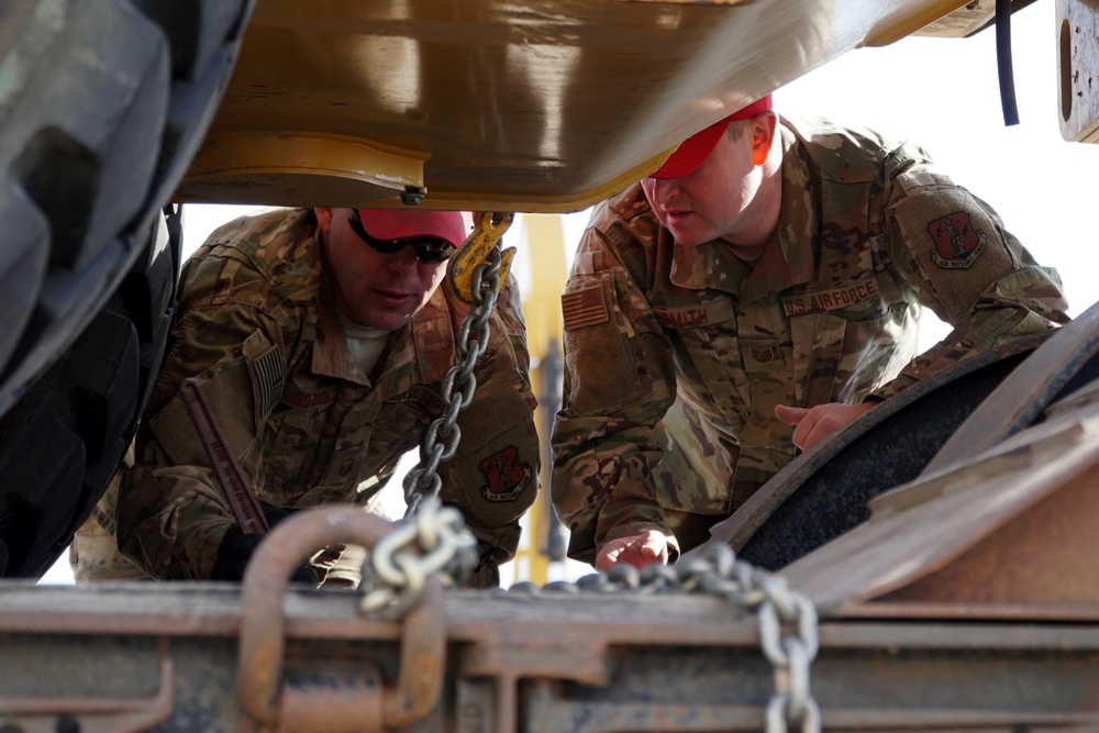 219th RED HORSE Airmen prepare for temporary Metra medical facility
