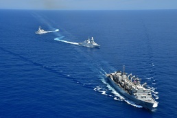 USS Porter, USNS Supply, and ITS Federico Martinengo conduct a PHOTOEX