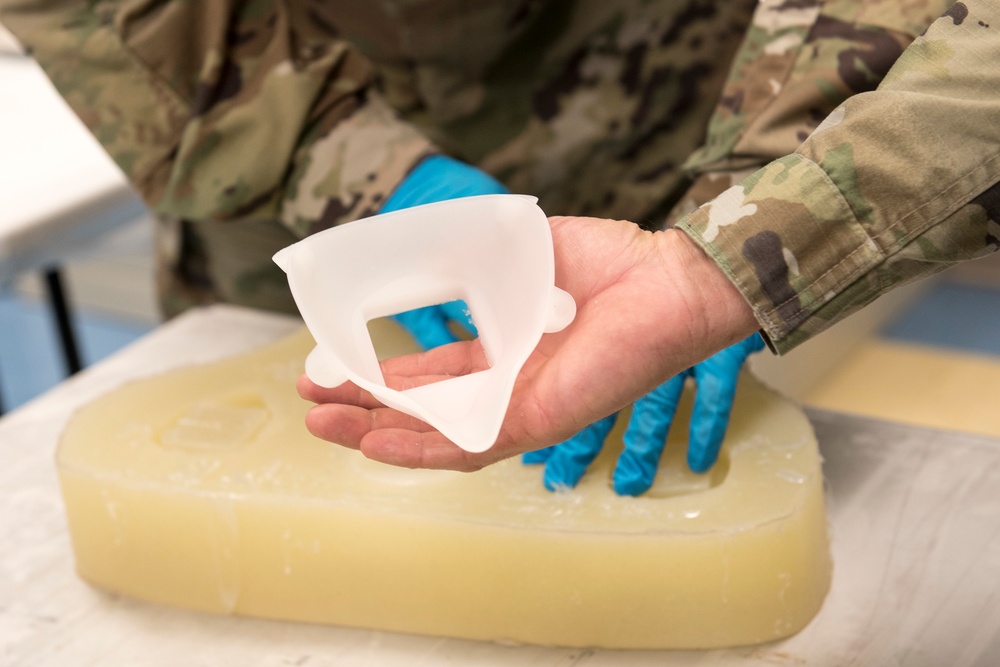 167th Airlift Wing learns face mask molding from Shepherd University staff