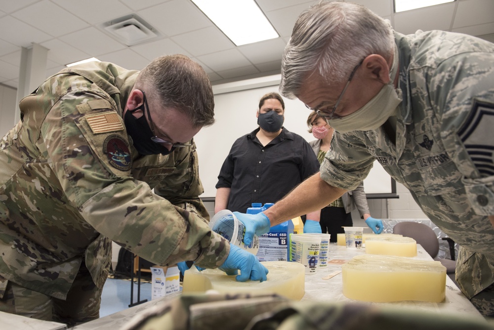 167th Airlift Wing learns face mask molding from Shepherd Univeristy staff