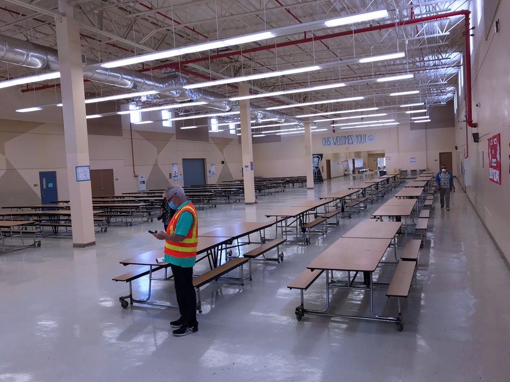 Army Corps conducts site assessment at Okkodo High School for potential future use as Alternate Care Facility