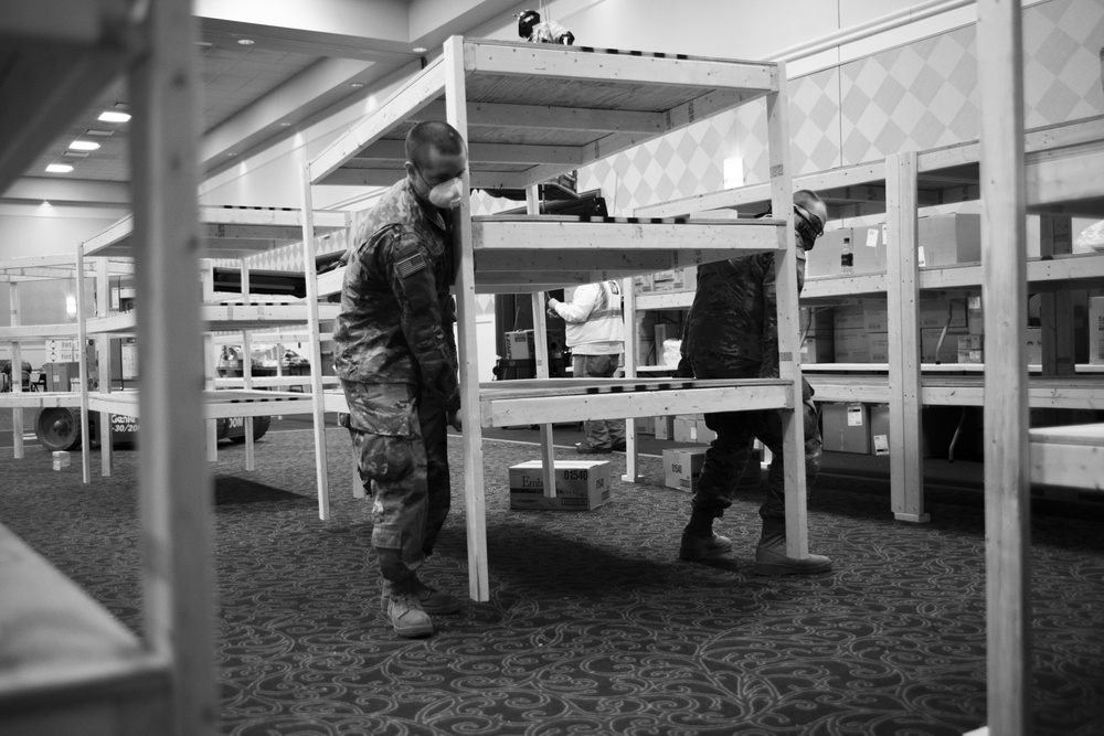 Michigan National Guard members support COVID-19 alternate care facility conversion