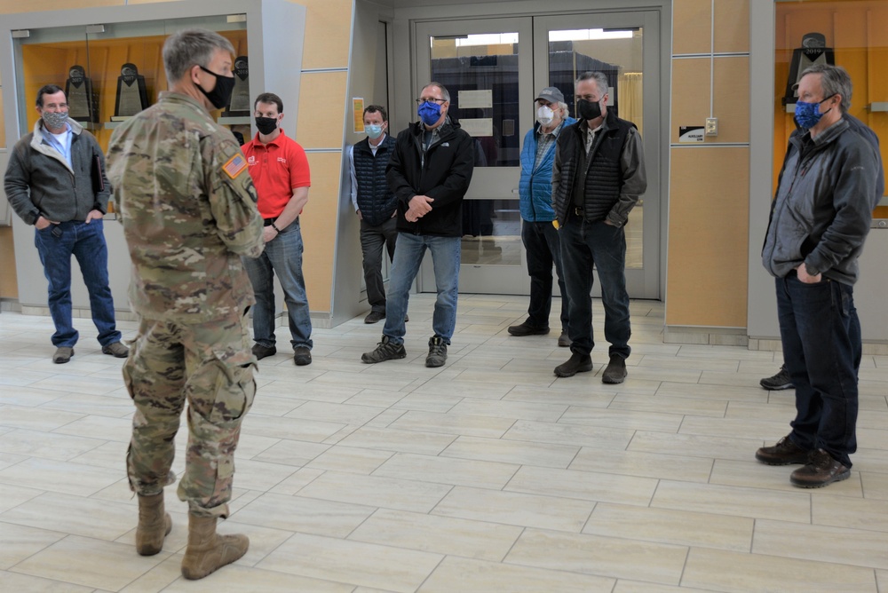 Brig. Gen. Thomas Tickner Visits USACE Alaska District's Alternate Care Facility