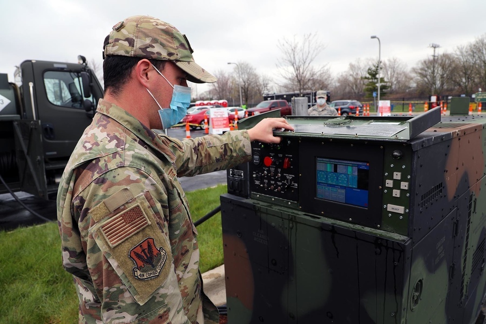127th Wing Airman Assist with COVID-19 Testing Site