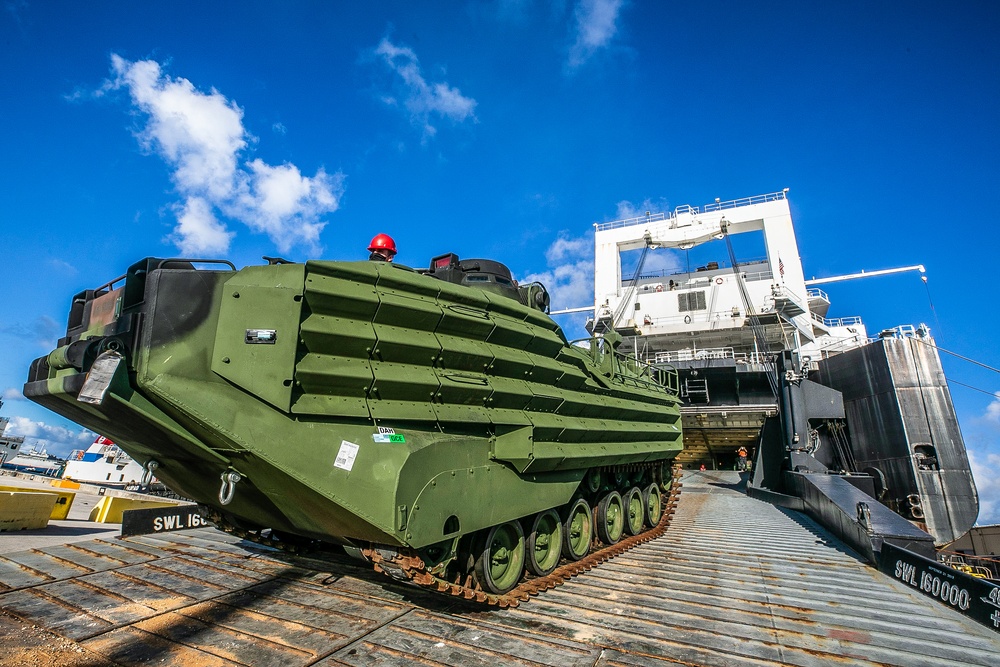 Break it Down, Back it Up | Marines with 3rd MLG backload USNS Dahl