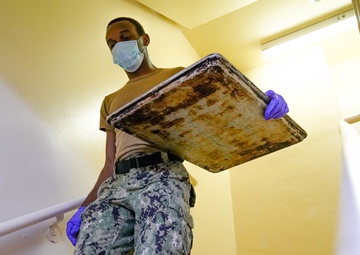 CSS-15 Sailors Serve Up Some Food for TR Sailors