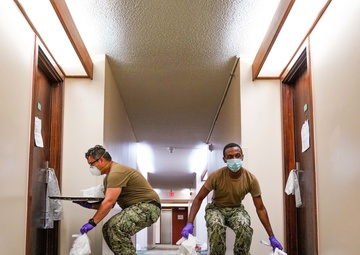 CSS-15 Sailors Serve Up Some Food for TR Sailors