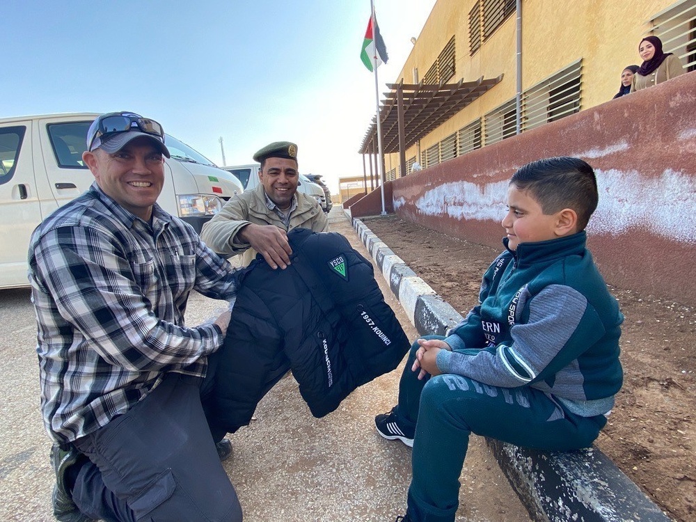 Jordan Civil Affairs team leads a partnered effort to Keep Kids Warm