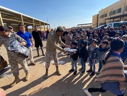 Jordan Civil Affairs team leads a partnered effort to Keep Kids Warm