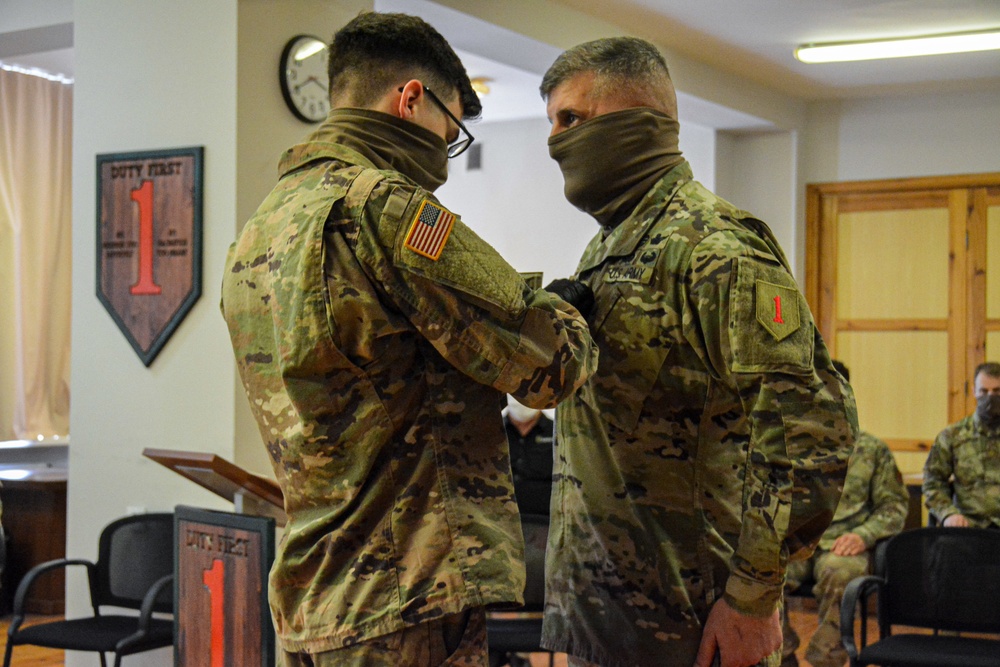 1st Infantry Division Forward commander receives first virtual general officer promotion in Poland