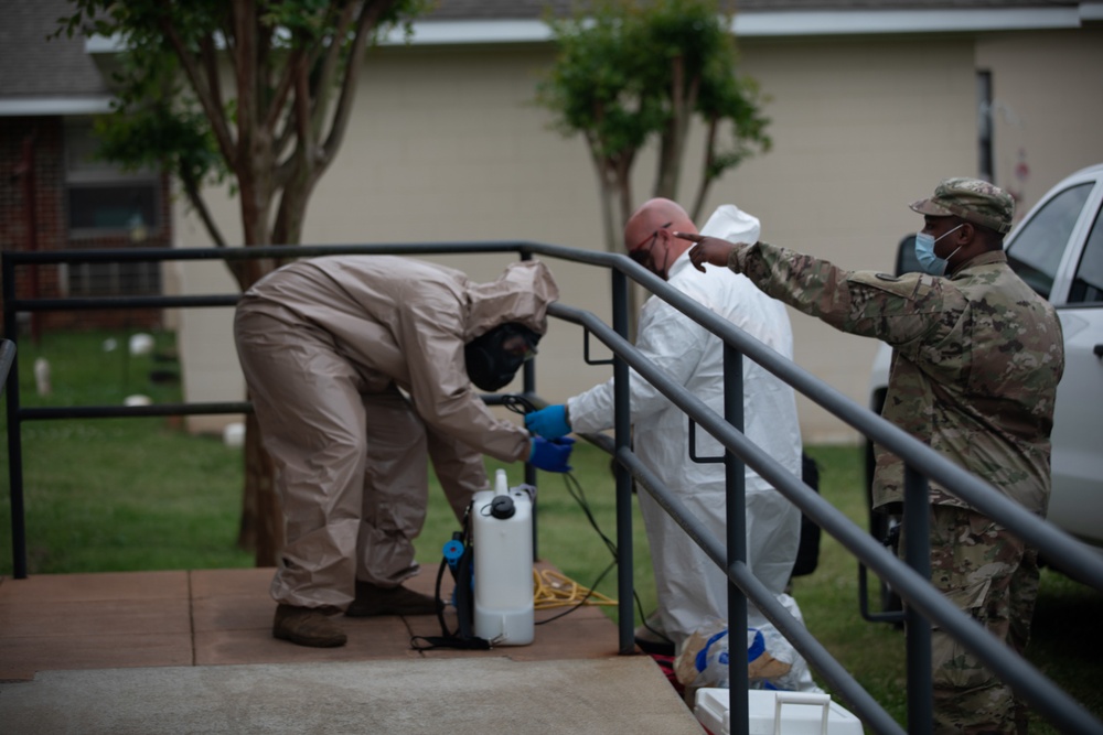Task Force 31 disinfects care facility