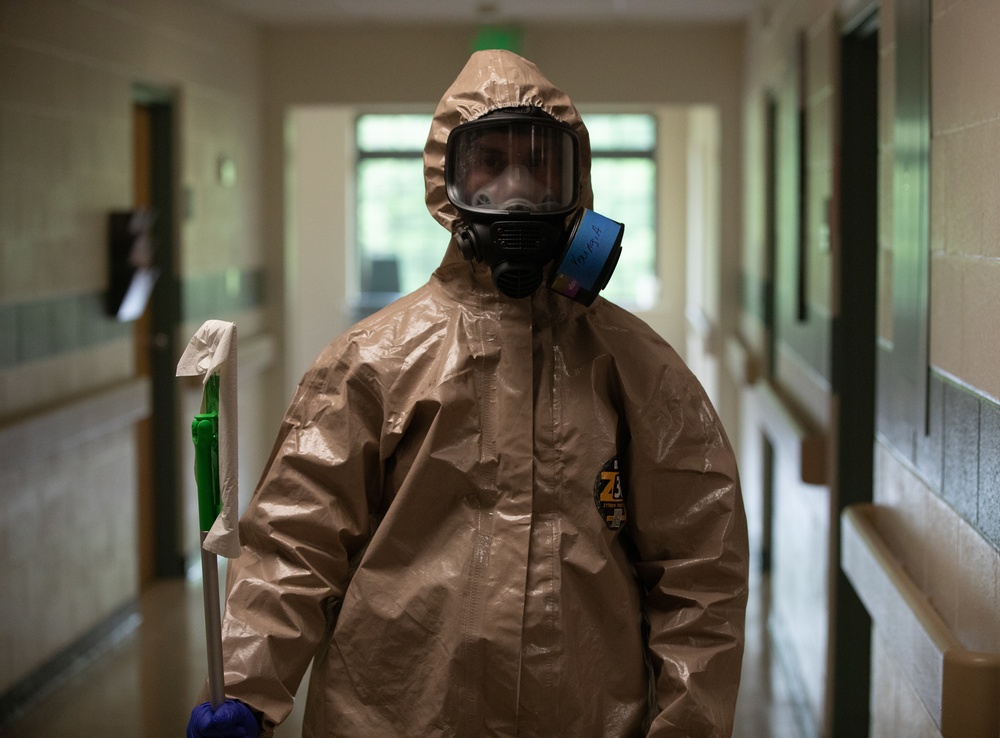 Task Force 31 disinfects care facility