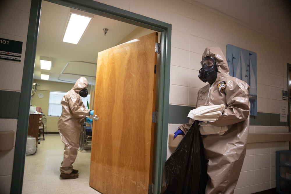 Task Force 31 disinfects care facility
