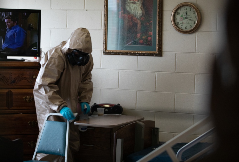 Task Force 31 disinfects care facility