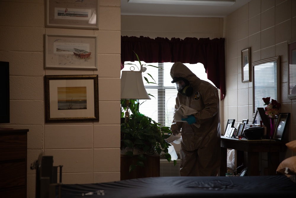 Task Force 31 disinfects care facility