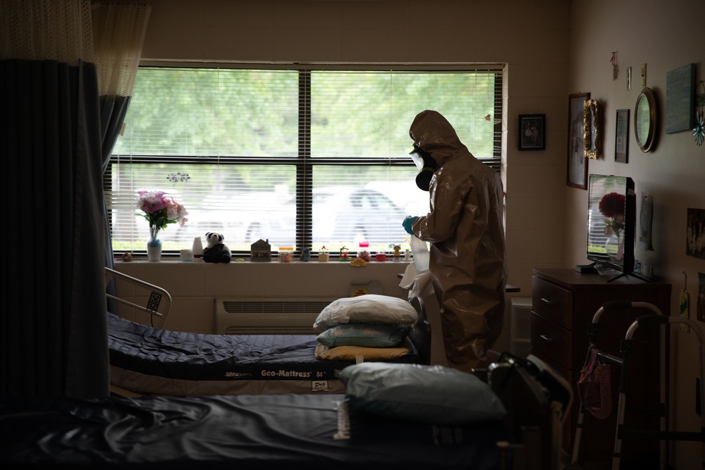 Task Force 31 disinfects care facility