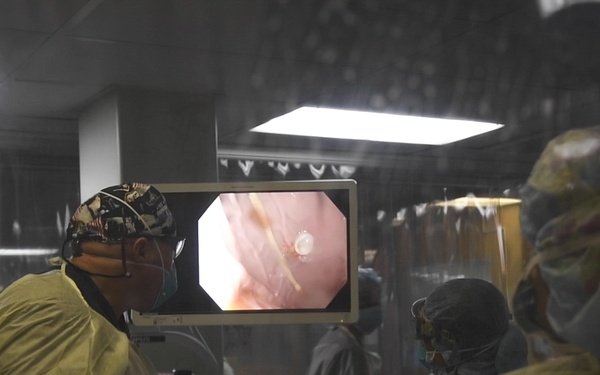 U.S. Navy Doctors, Nurses and Corpsmen Treat Patients in the ICU Aboard USNS Comfort