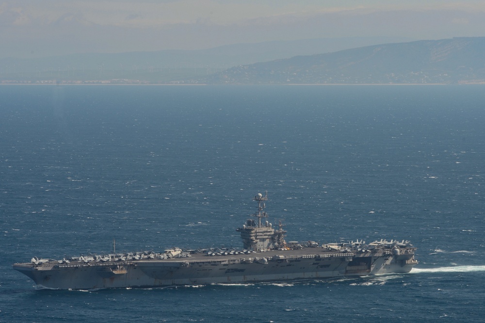 USS Harry S. Truman (CVN 75) transits the Mediterranean Sea