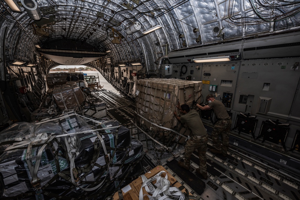 37th Airlift Squadron delivers Navy medical supplies to Ghana