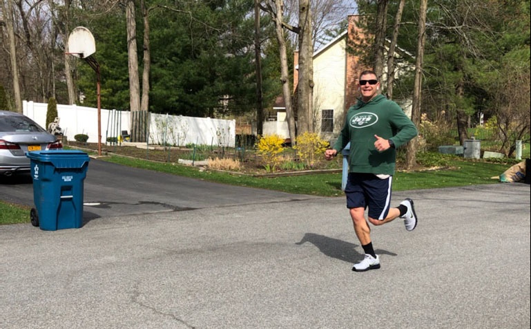 New York National Guard members run virtual 5 K