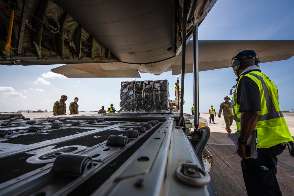 37th Airlift Squadron delivers Navy medical supplies to Ghana