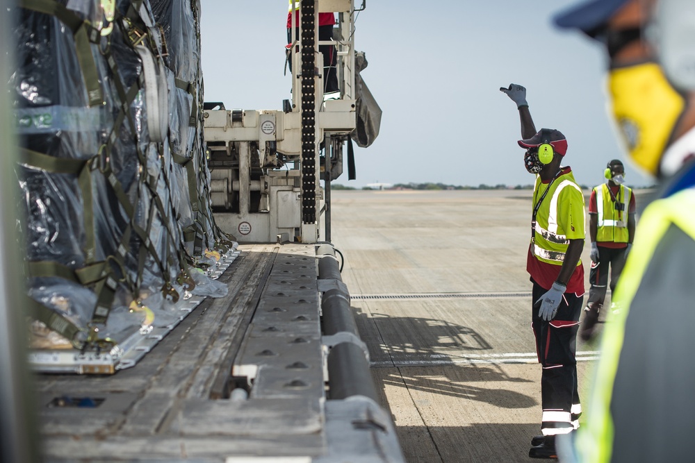 37th Airlift Squadron delivers Navy medical supplies to Ghana