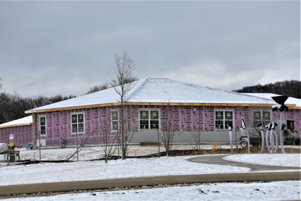 Construction on new family housing units at Fort McCoy