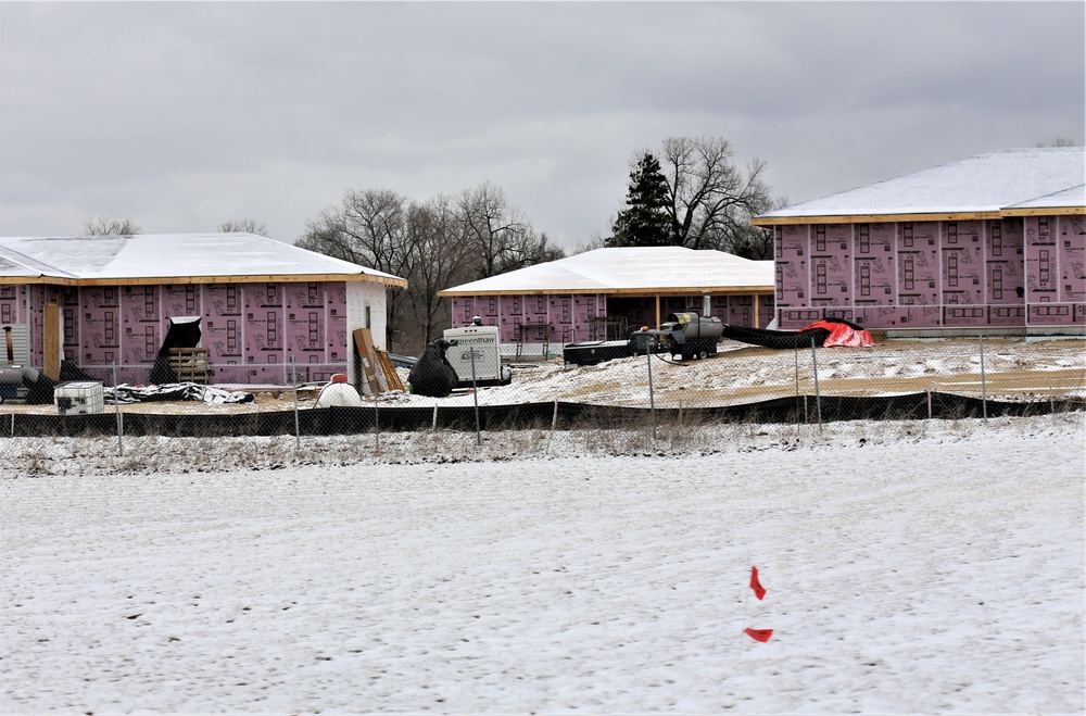 Construction on new family housing units at Fort McCoy