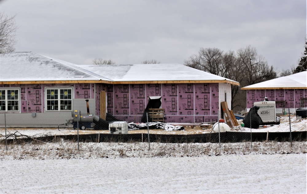 Construction on new family housing units at Fort McCoy