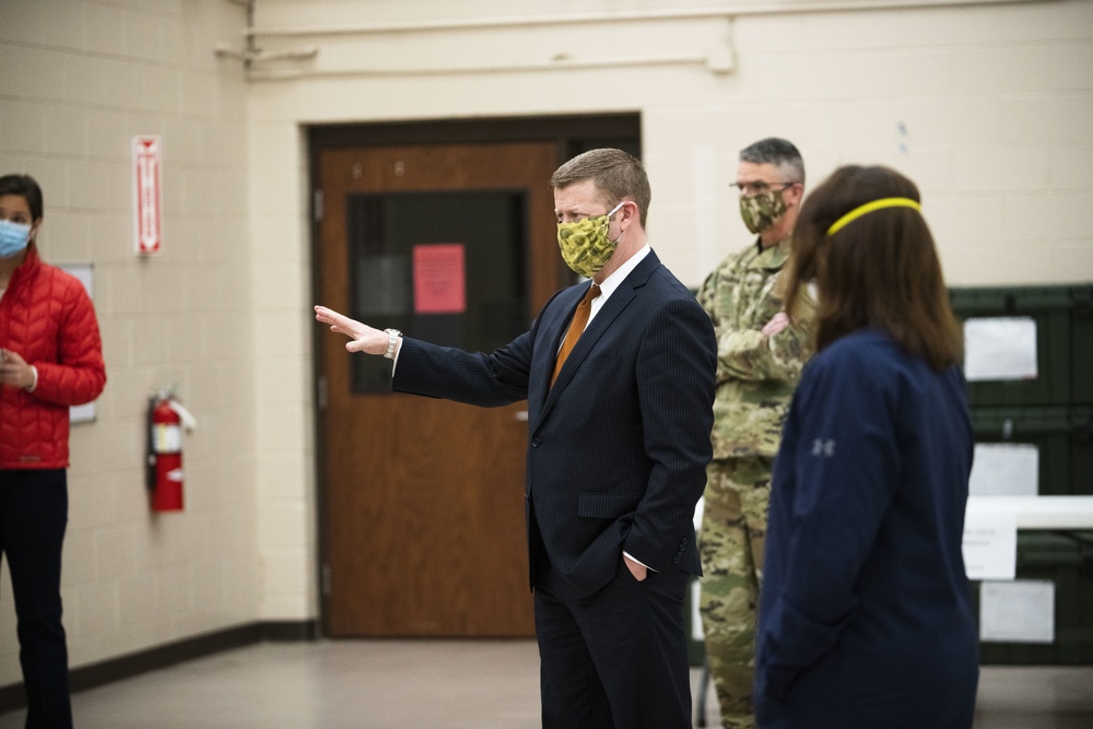 Secretary of the Army tours Taylor Armory with Michigan state, federal leaders