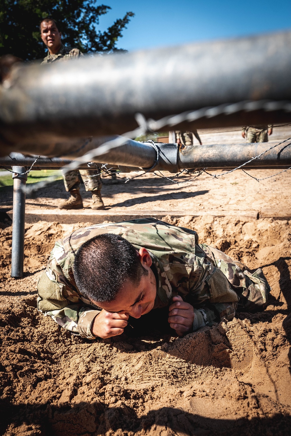 Basic Combat Trainees Complete Obstacle Course on Fort Sill