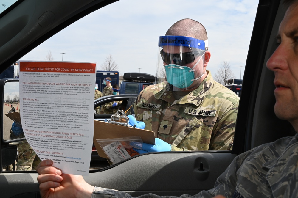 N.D. National Guard is helping state conduct voluntary COVID-19 testing