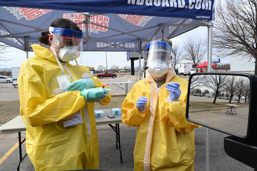 N.D. National Guard is helping state conduct voluntary COVID-19 testing