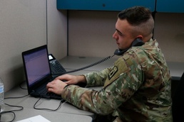 Wisconsin National Guard Soldiers and Airmen Train at Call Center in Madison